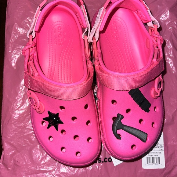 post malone pink crocs